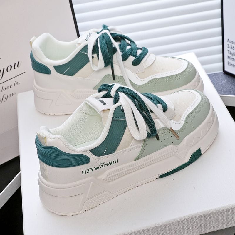 Thick Soled Shoes - Green