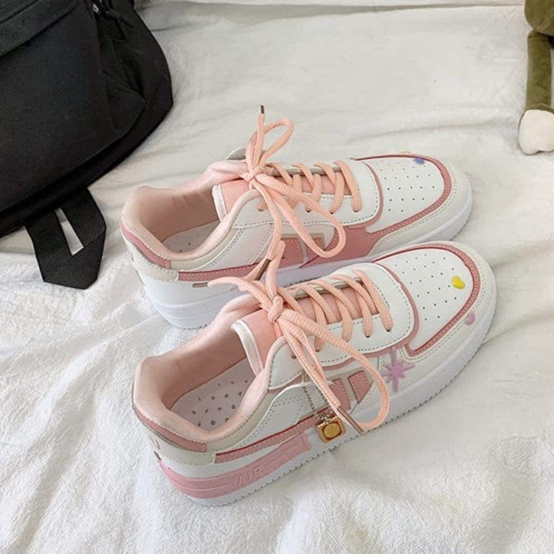 Round Toe Thick-Soled Shoes - Pink