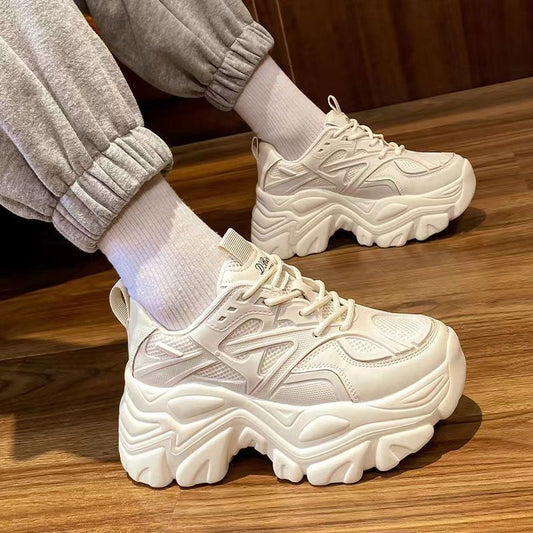High Sole Funky Shoes - White